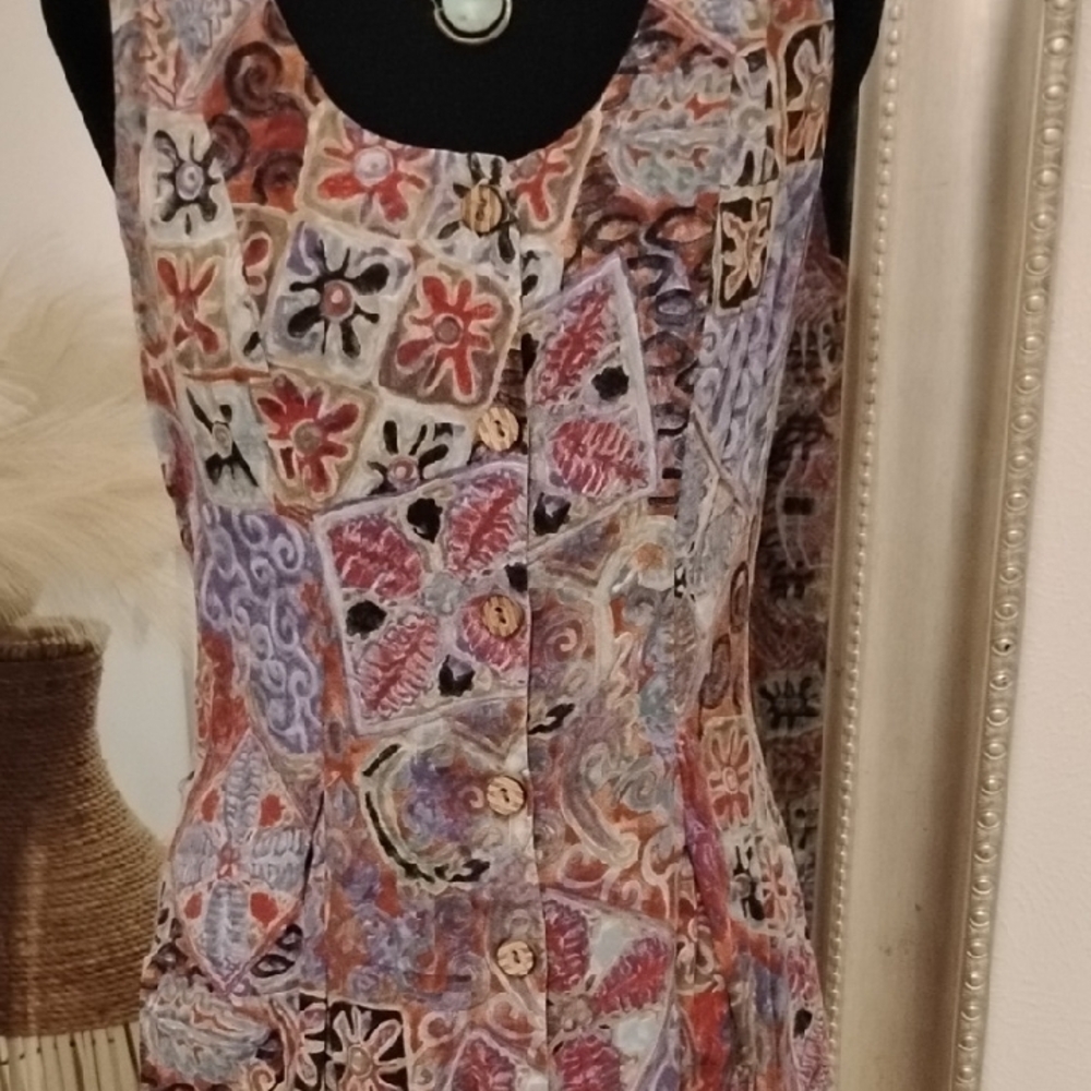 All That Jazz Multicolor Patchwork Midi Dress - image 3